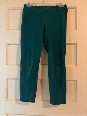 J. Crew Factory Teal Cropped Stretch Ankle Pants